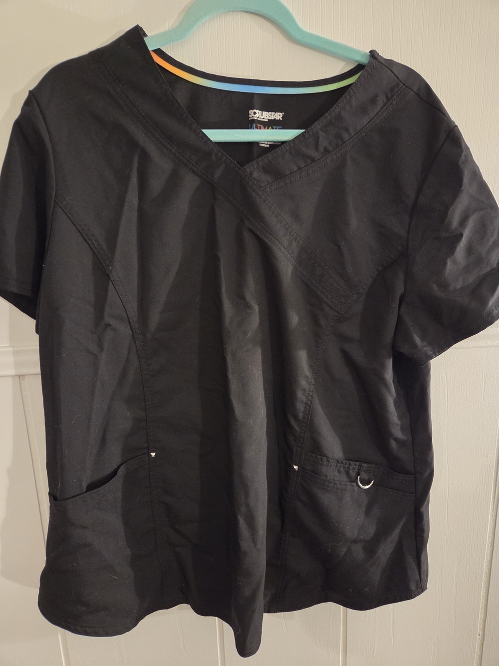 Scrubstar Black & Blue Scrub Top (BUNDLE)